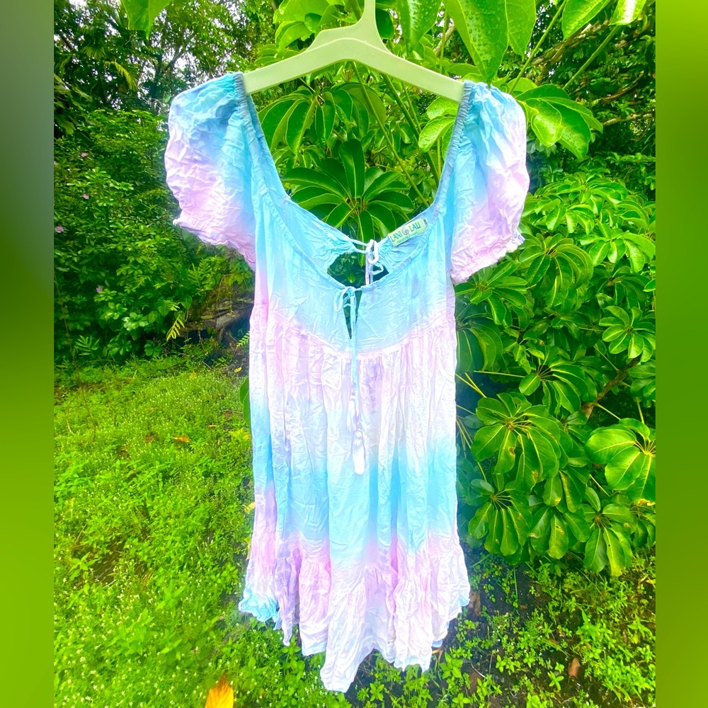 One of a Kind Tie-Dye Babydoll Dress Handmade in Honolulu